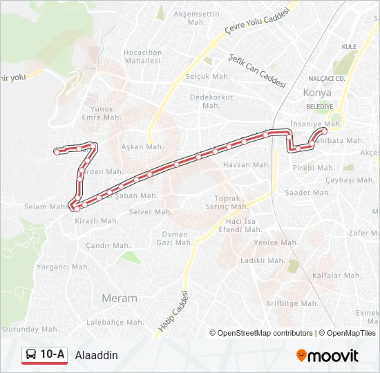 10-A Bus Line Map