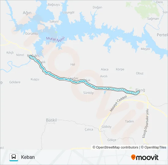 KEBAN BELEDİYESİ Bus Line Map