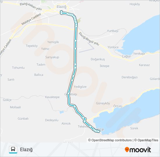 SİVRİCE BELEDİYESİ bus Line Map