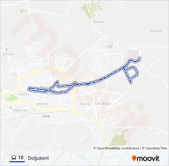 10 Bus Line Map