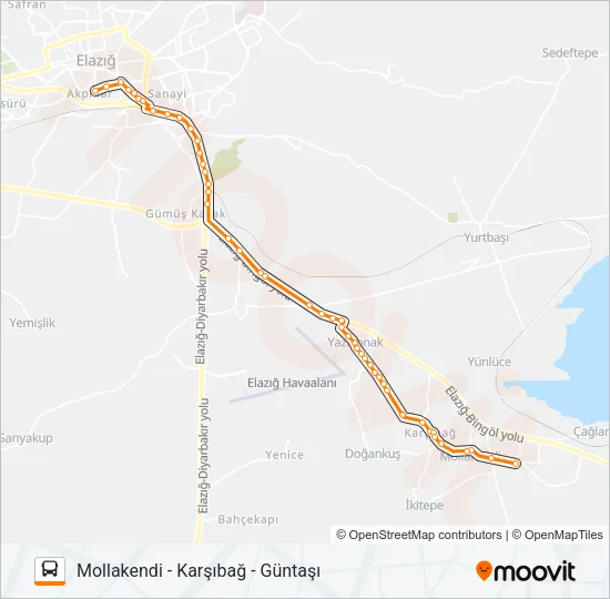 MOLLAKENDİ BELEDİYESİ Bus Line Map