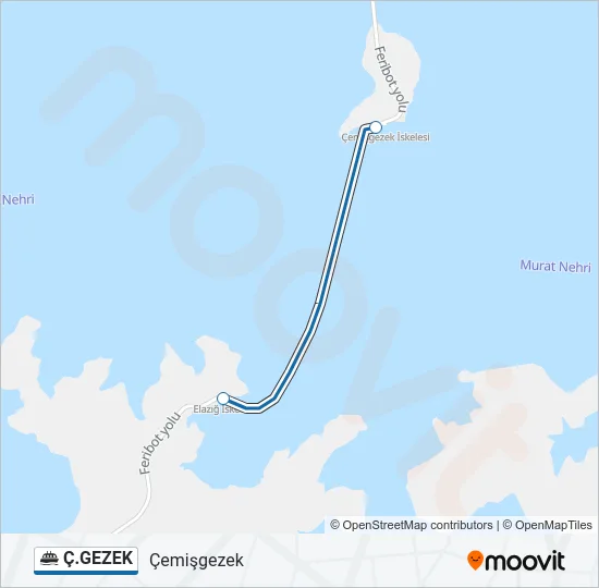 Ç.GEZEK Ferry Line Map