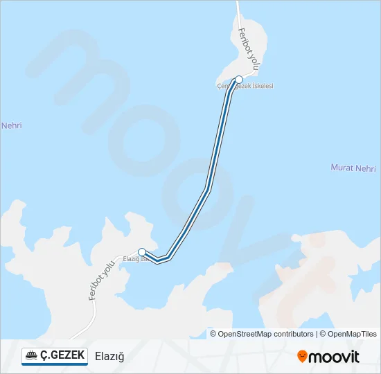 Ç.GEZEK Ferry Line Map