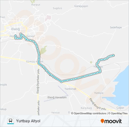 YURTBAŞI BELEDİYESİ ALTYOL bus Line Map
