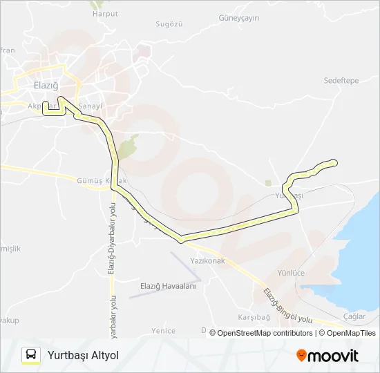 YURTBAŞI BELEDİYESİ ALTYOL Bus Line Map