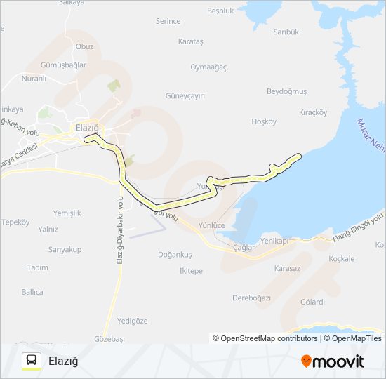 YURTBAŞI BELEDİYESİ AKMEZRA otobüs Hattı Haritası