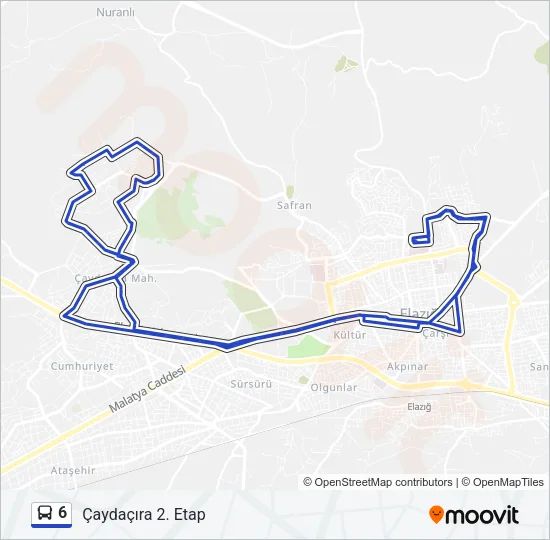 6 Bus Line Map