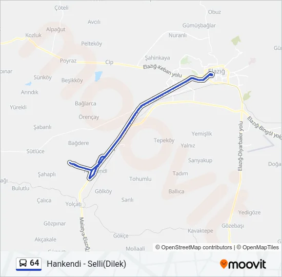 64 Bus Line Map