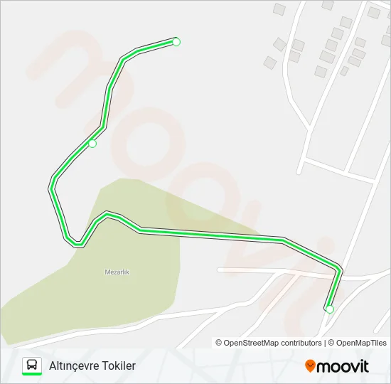 AKÇAKİRAZ BELEDİYESİ-ALTINÇEVRE TOKİ Bus Line Map