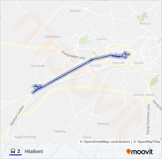 2 bus Line Map