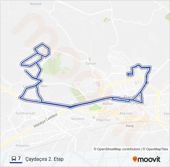 7 Bus Line Map