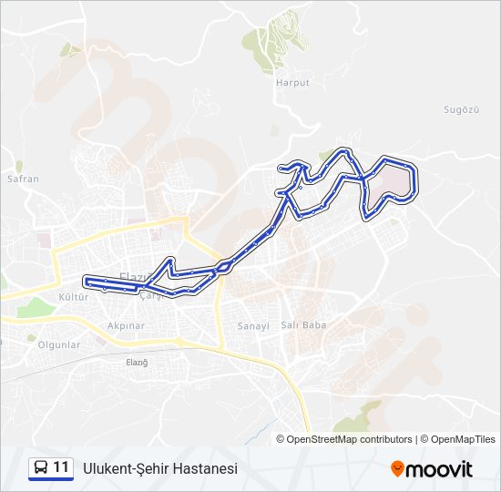 11 Bus Line Map