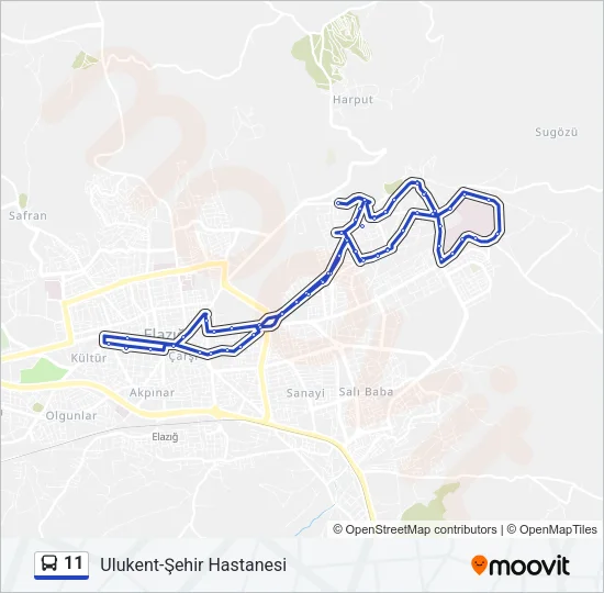 11 Bus Line Map