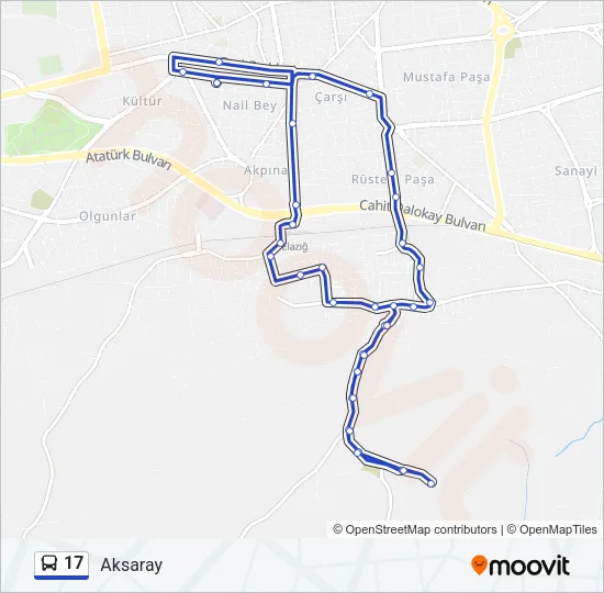 17 Bus Line Map