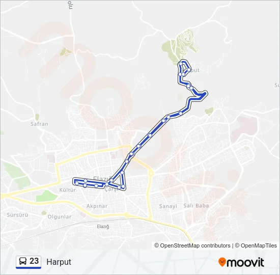 23 Bus Line Map