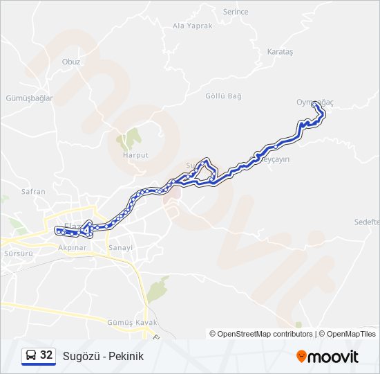 32 bus Line Map