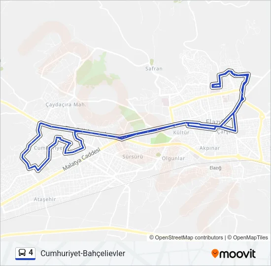 4 Bus Line Map