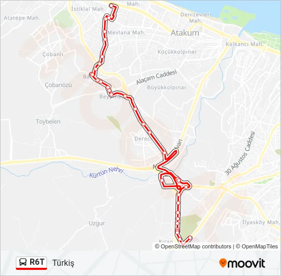 R6T Bus Line Map