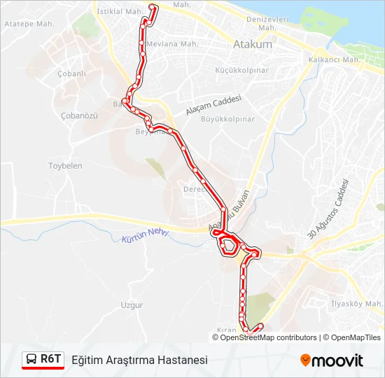 R6T Bus Line Map