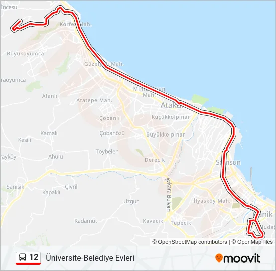 12 Bus Line Map