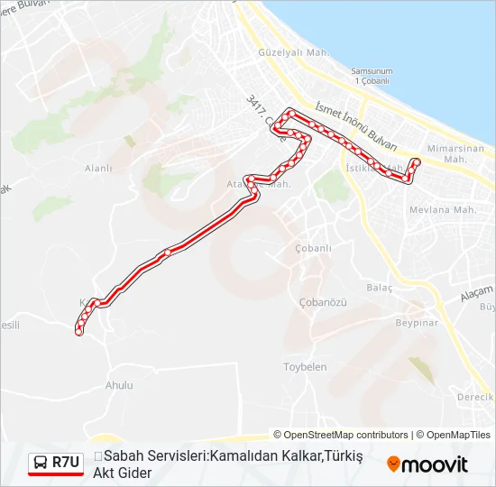 R7U Bus Line Map