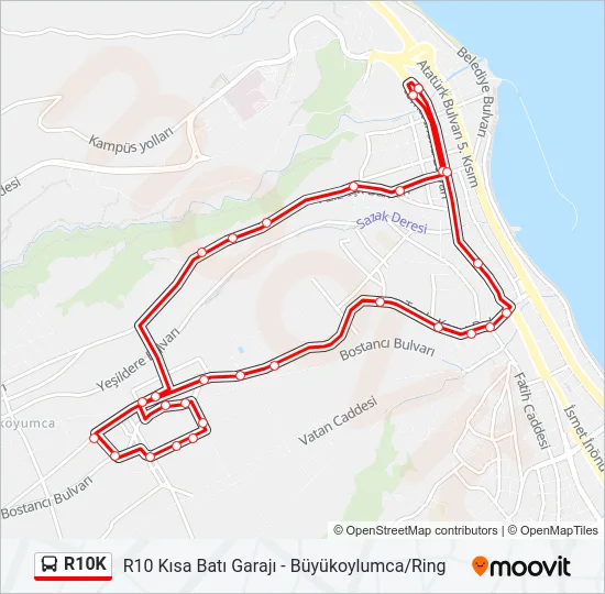 R10K Bus Line Map