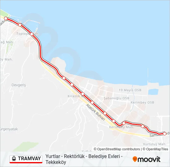 TRAMVAY Light Rail Line Map