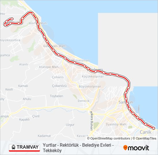 TRAMVAY light rail Line Map