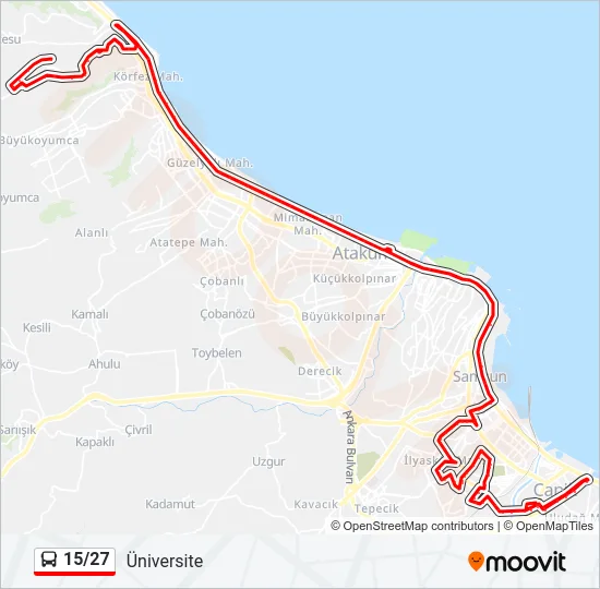 15/27 Bus Line Map