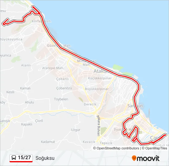 15/27 Bus Line Map