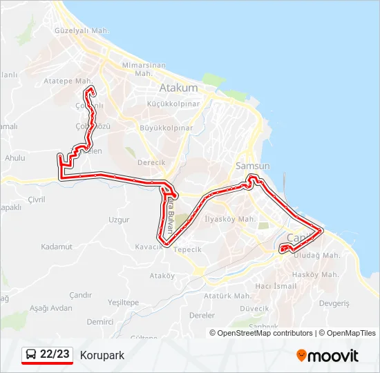 22/23 Bus Line Map