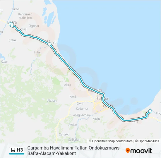 H3 Bus Line Map