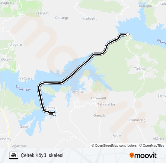 VEZIRKÖPRÜ KANYON TURU vapur Hattı Haritası