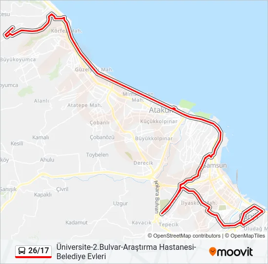 26/17 Bus Line Map