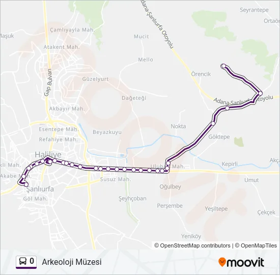 0 Bus Line Map