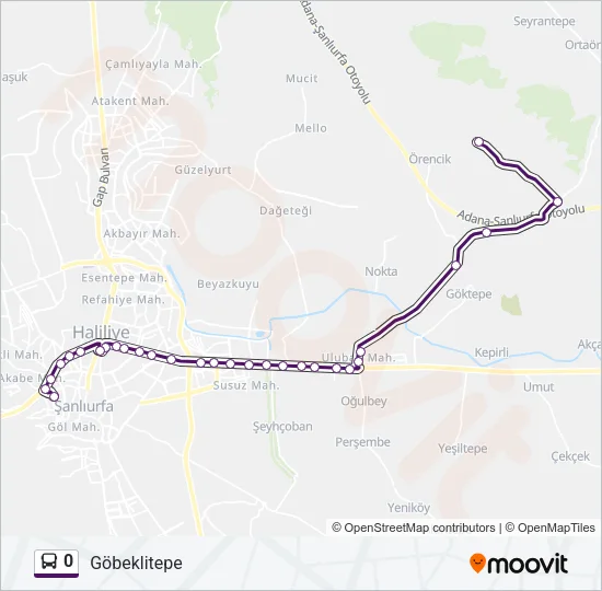 0 Bus Line Map