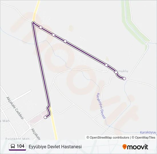 104 Bus Line Map