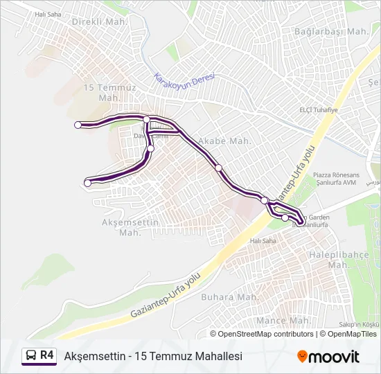 R4 Bus Line Map