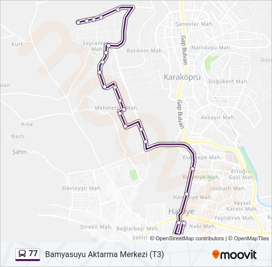 77 Bus Line Map
