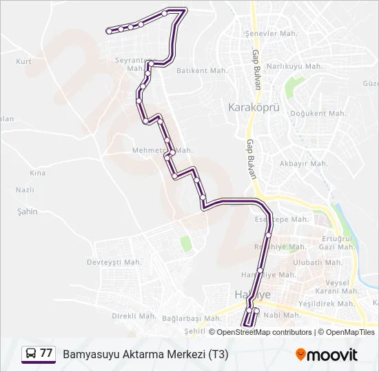 77 Bus Line Map