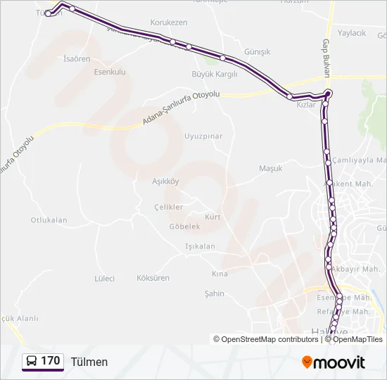 170 Bus Line Map
