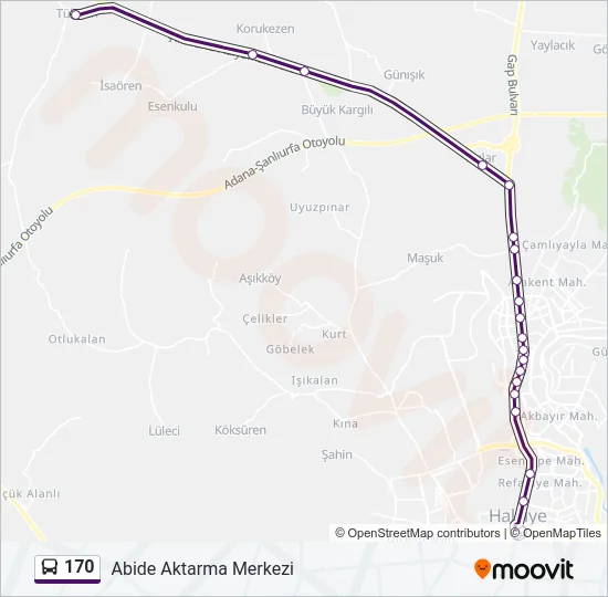 170 Bus Line Map