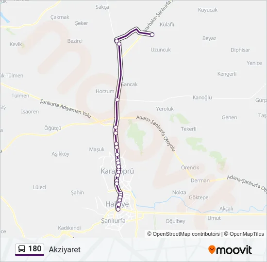 180 Bus Line Map