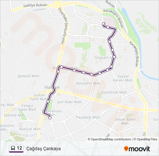 12 Bus Line Map