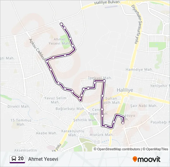 20 Bus Line Map