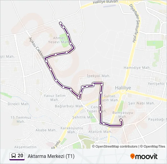 20 Bus Line Map
