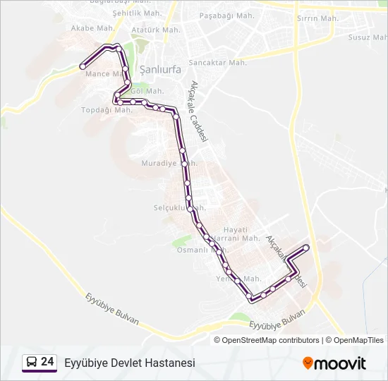 24 Bus Line Map