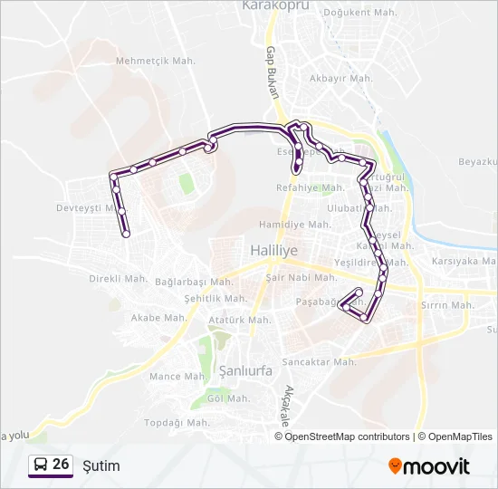 26 Bus Line Map