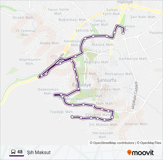 48 Bus Line Map