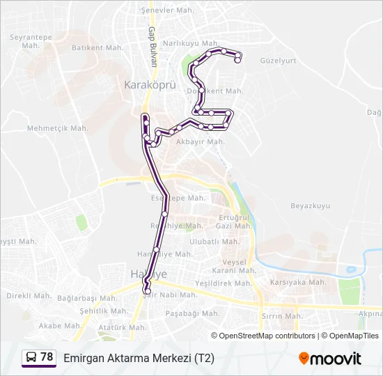 78 Bus Line Map